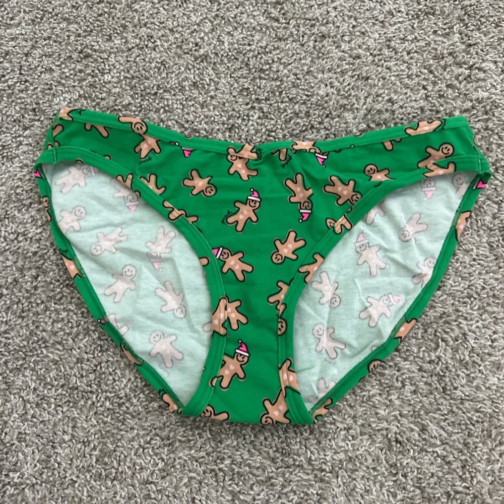 PINK Victoria's Secret Green Gingerbread Bikini